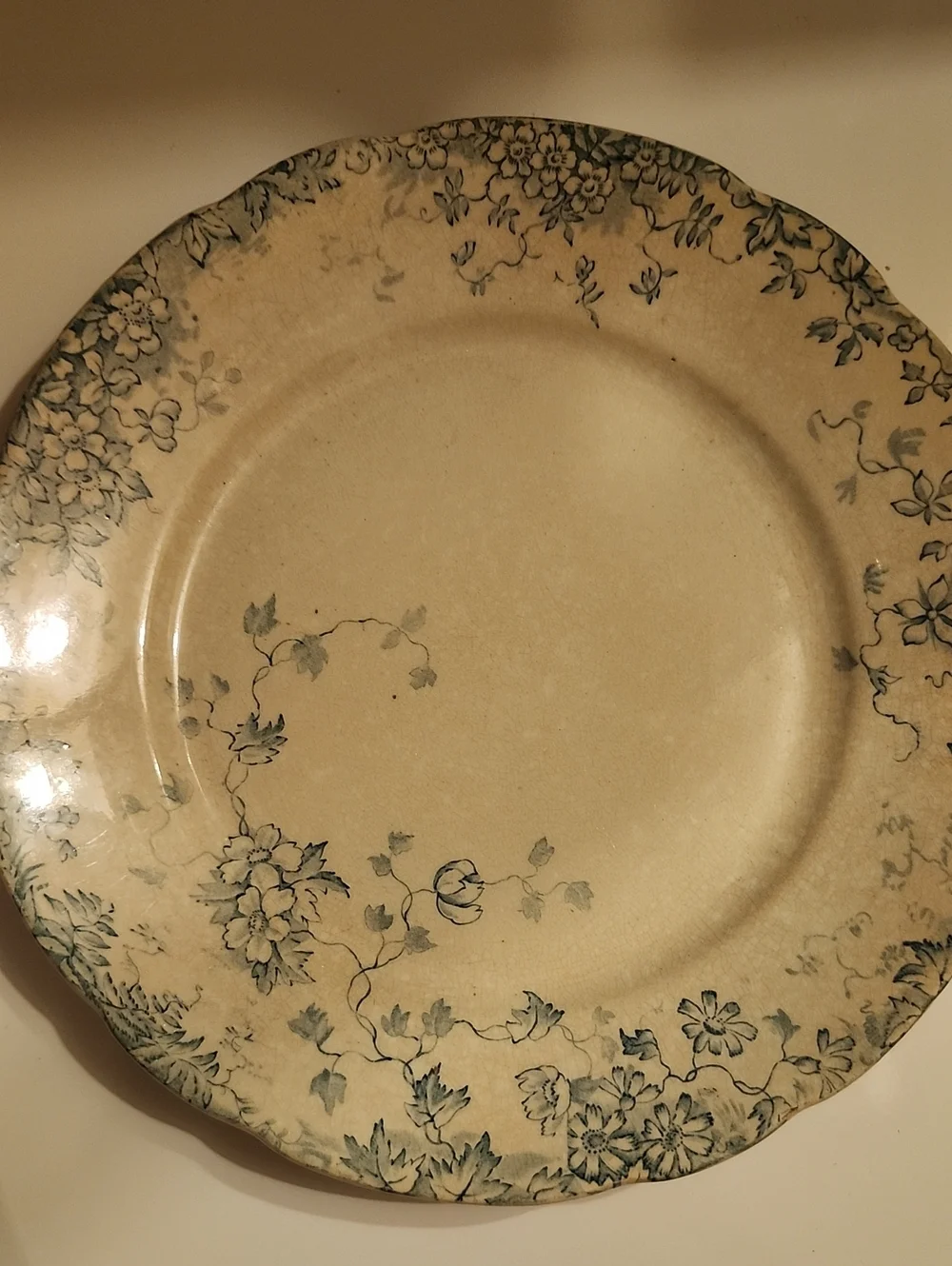 Alhambra Semi-Porcelain Plate with Crown Backstamp